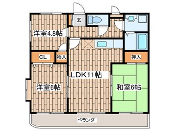 間取図 プリマベ－ラ壱番館