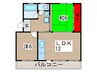 高洲第一団地９号棟（307） 2LDKの間取り
