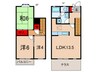 ノ－スキャッスルシティＡ号棟 3LDKの間取り