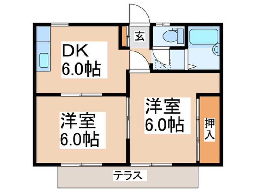 間取図 岩間ハイツＡ