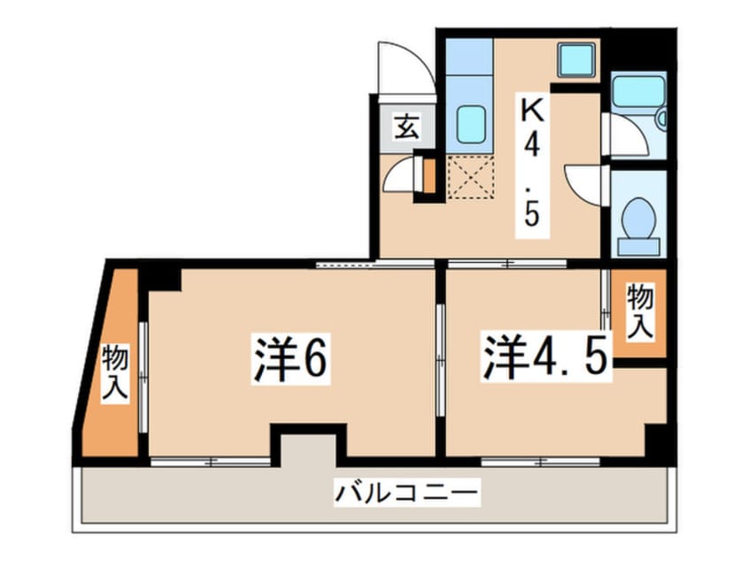 間取図 高峰コーポ２