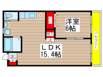 間取図 シ－ダ－ヒルズ都賀