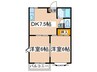 リバーハウス 2DKの間取り