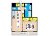グリ－ンビレッジ 1LDKの間取り