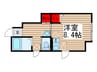 ミラエール大巌寺 1Rの間取り