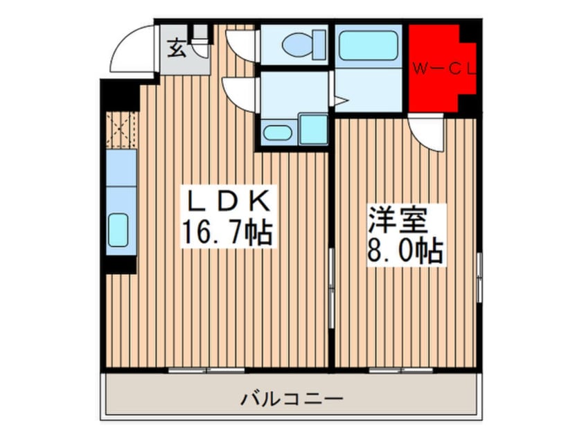 間取図 ｱﾝﾌﾟﾙｰﾙﾌｪｰﾙﾍﾞﾙﾂﾘｰⅢ