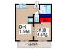 所沢ハイツ 1DKの間取り