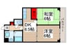 ３５マンション 2DKの間取り
