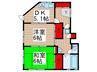 ハイツ領家 2DKの間取り