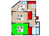 ハイツ領家 2DKの間取り
