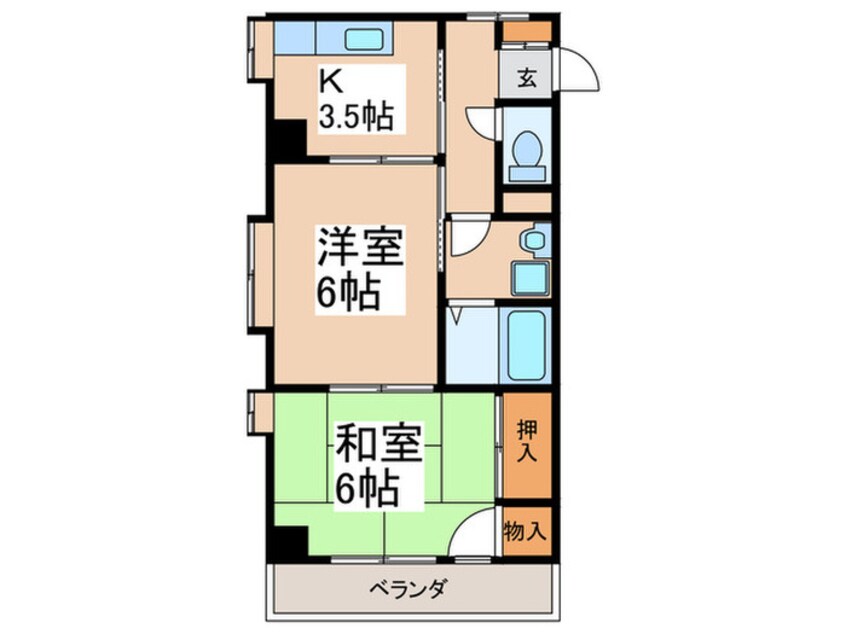 間取図 オ－クヒルズ