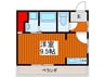 イーストハウス 1Rの間取り