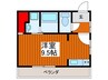 イーストハウス 1Rの間取り