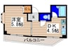 ヴィラ・シャルマン 1DKの間取り
