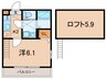 アザーレ・パッシオ新百合ヶ丘B 1Kの間取り