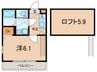 アザーレ・パッシオ新百合ヶ丘B 1Kの間取り
