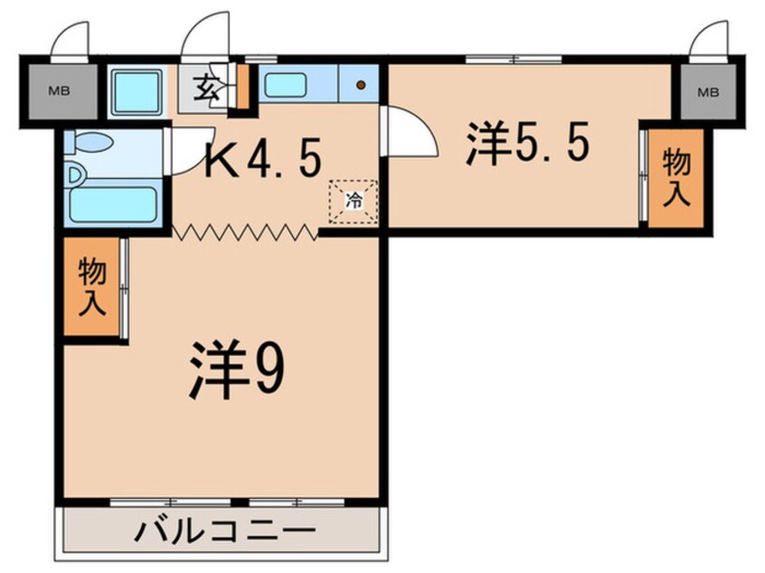 間取図 フラットＭ