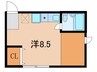 かとれや館 1Rの間取り