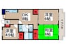 フレンドリー春大路 3DKの間取り