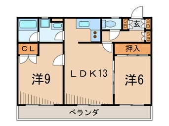 間取図 ヴィラベ－ル洗足池