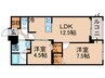 アーバンパーク梅島 2LDKの間取り