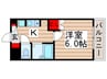 ダイトクビル 1Kの間取り