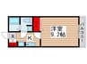 ヴァーグ伍番館 1Kの間取り