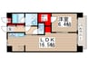 オアシスＦ棟 1LDKの間取り