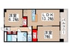 オアシスＦ棟 2LDKの間取り