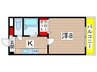 アレックス昱 1Kの間取り