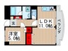 高砂スカイマンション(1008) 1LDKの間取り