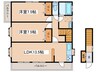 根小屋２世帯住宅 2LDKの間取り