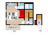プレミ－ル 1Rの間取り
