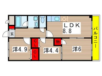間取図 ルミエル稲毛