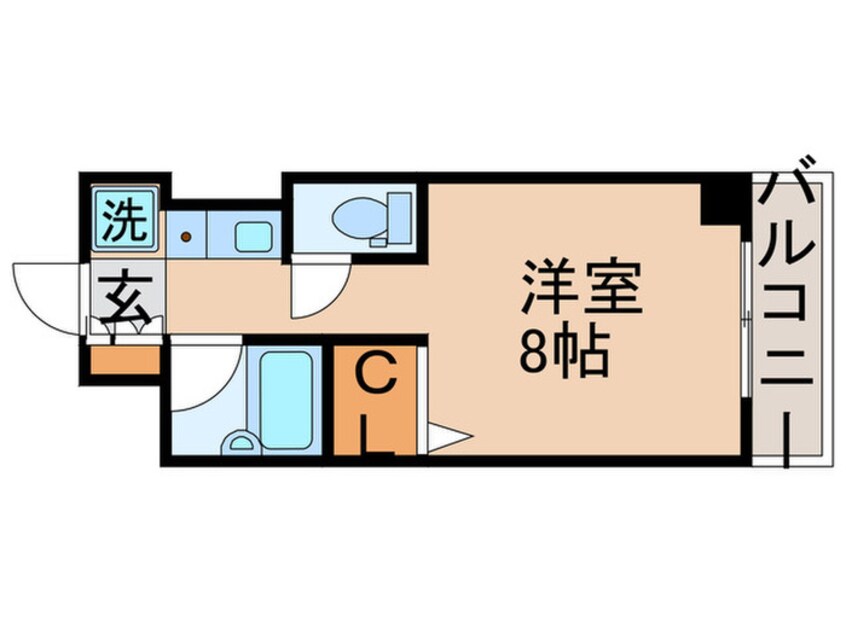 間取図 ｺﾝﾌｫ-ﾙ勝どき