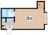 グリーンリーフ 1Rの間取り