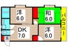 コーポ新宅 3DKの間取り