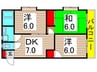 コーポ新宅 3DKの間取り
