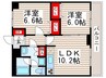 関寅ビル第5 2LDKの間取り
