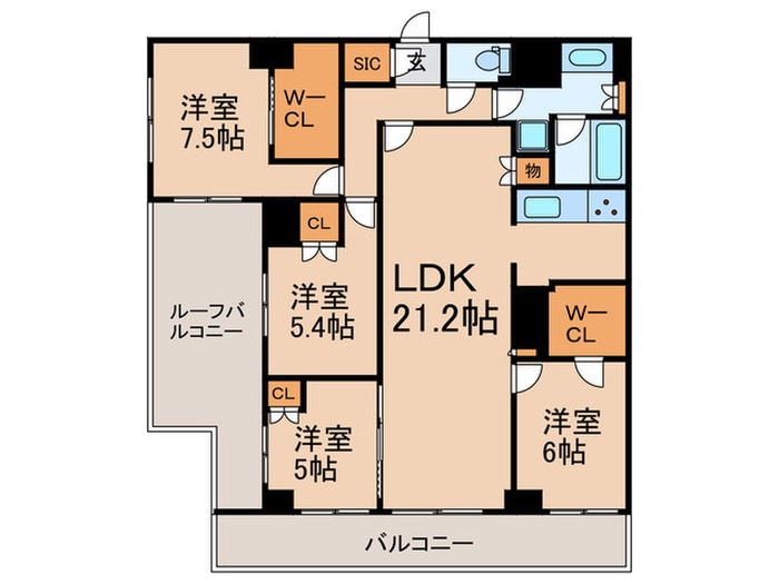 間取り図 ｻﾞ･ｹﾝｼﾞﾝﾄﾝ･ﾚﾝｼﾞﾃﾞﾝｽときわ台