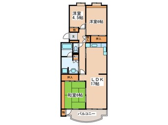 間取図 秦野南が丘さつき東住宅2205号棟