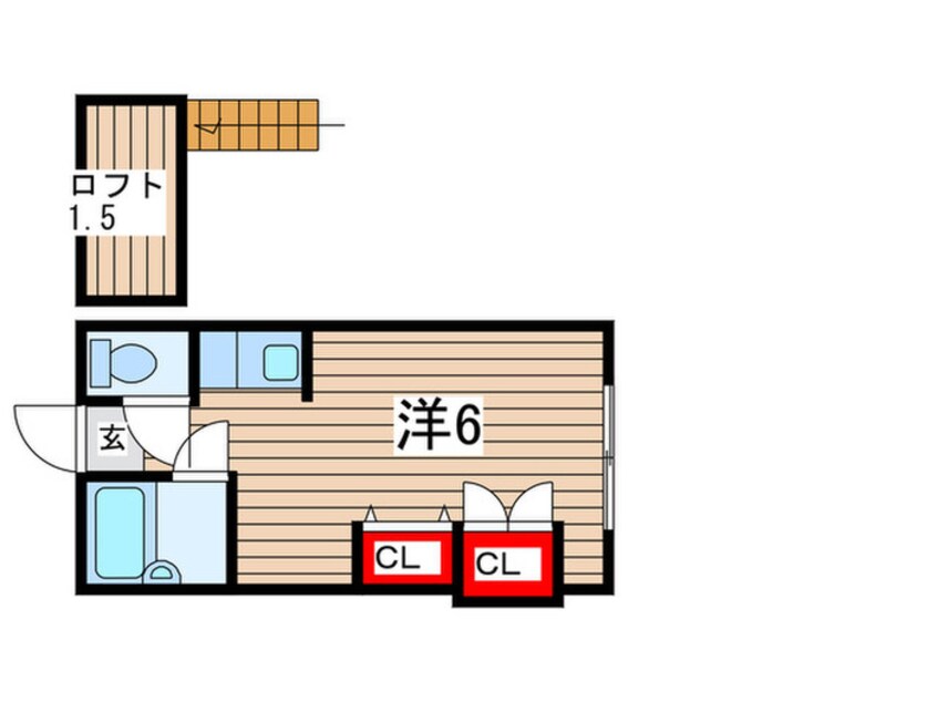 間取図 ラインヴィラ大巌寺Ｂ