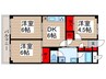 サントミグランドールマンション 3DKの間取り