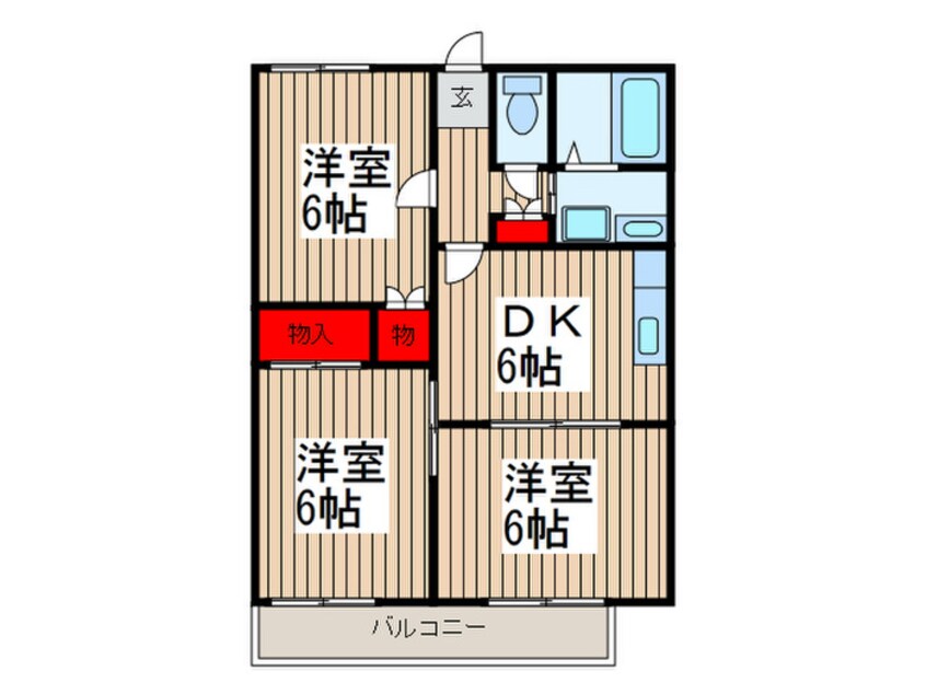 間取図 グランハイム岡田A棟