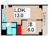 メゾンパ－クス 1LDKの間取り