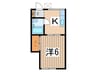 コ－ポマツシタ 1Kの間取り