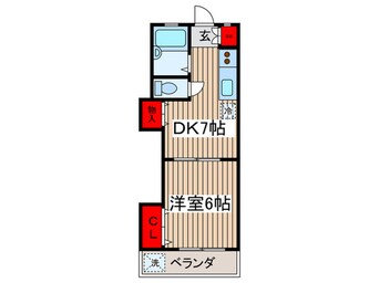 間取図 冬木マンション