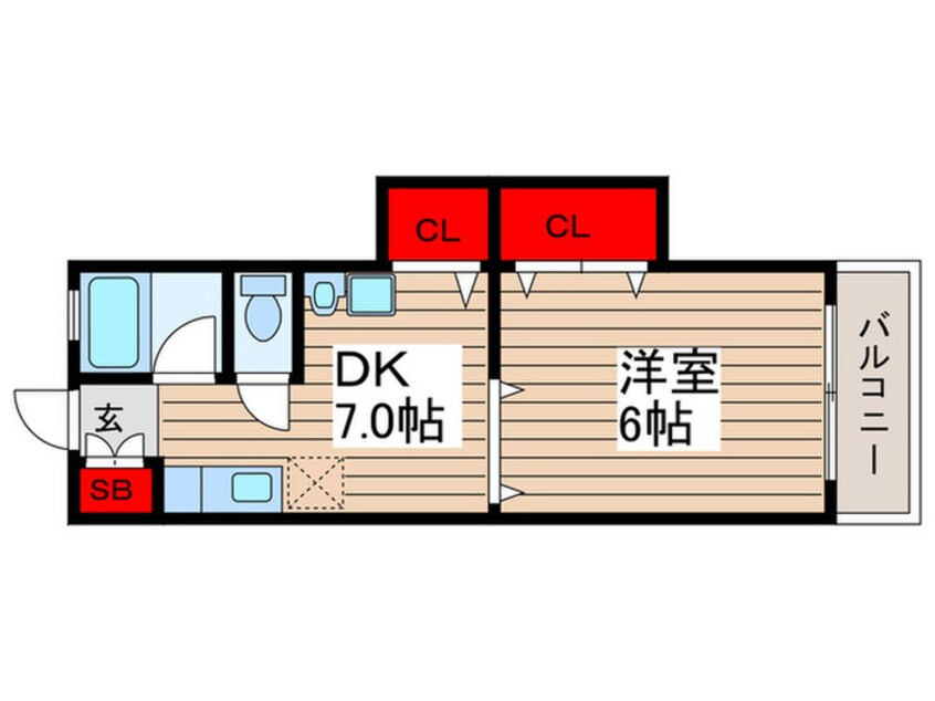 間取図 冬木マンション