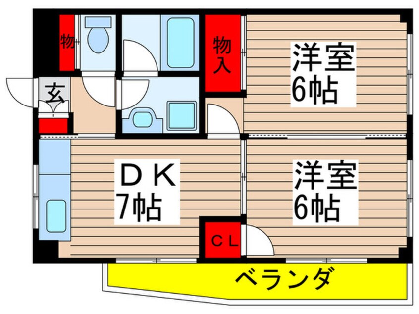 間取図 ピュアコ－ト清田