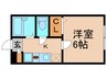 エスポワ－ルＢ棟 1Kの間取り